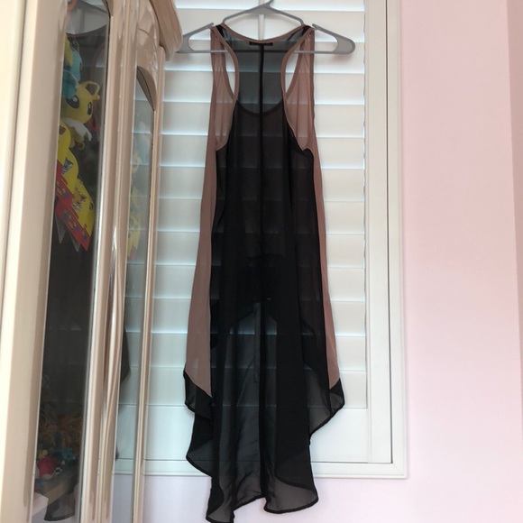 High low two tone chiffon top - Picture 3 of 3